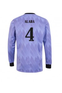 Fotbalové Dres Real Madrid David Alaba #4 Venkovní Oblečení 2022-23 Dlouhý Rukáv